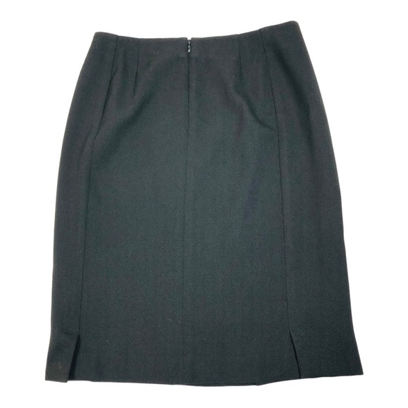 Akris Punto Wool Black Knee Length Pencil Skirt - Picture 5 of 12